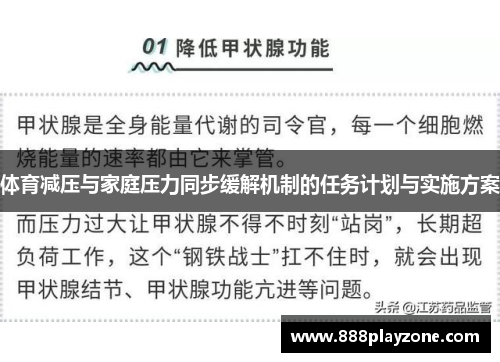 体育减压与家庭压力同步缓解机制的任务计划与实施方案